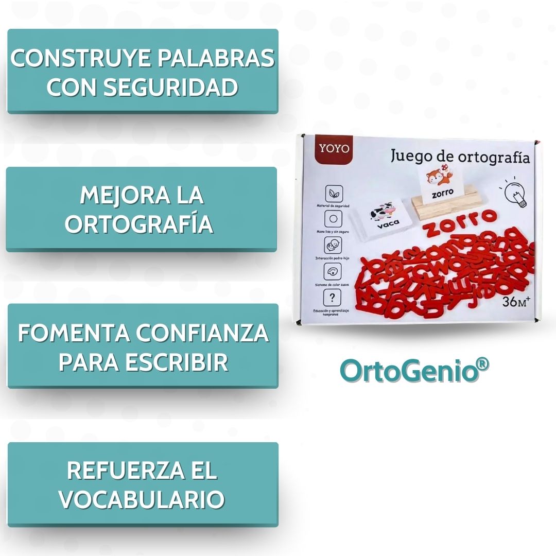 OrtoGenio® (Juego de letras didáctico para mejorar la ortografía)