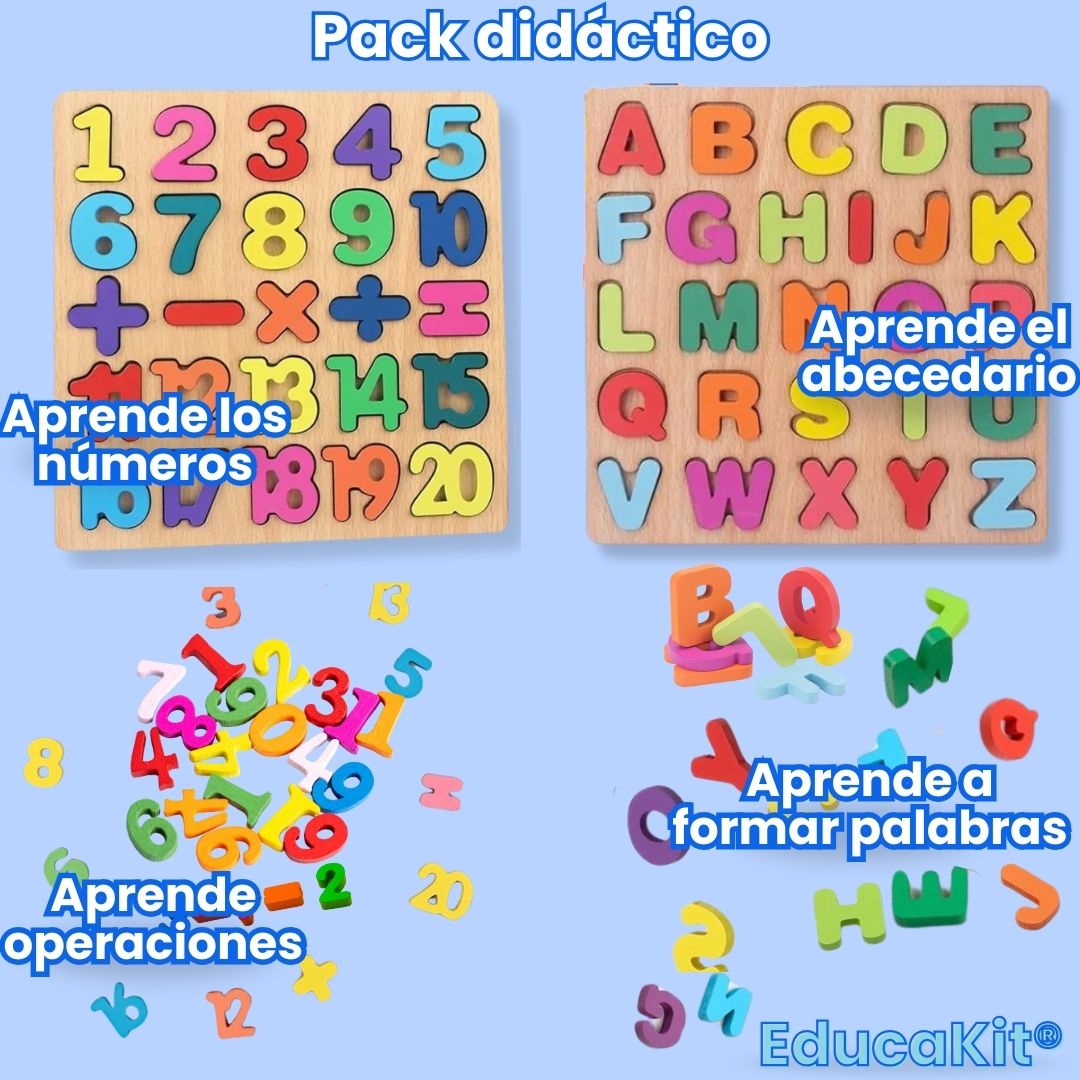 EducaKit® (Rompecabezas del Abecedario y Números)