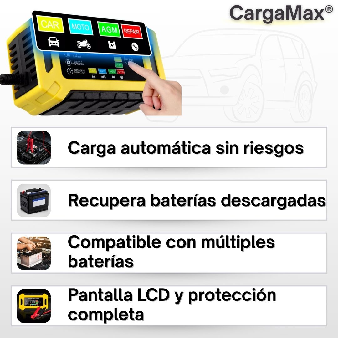 CargaMax® (Cargador de Baterías 12V Inteligente)