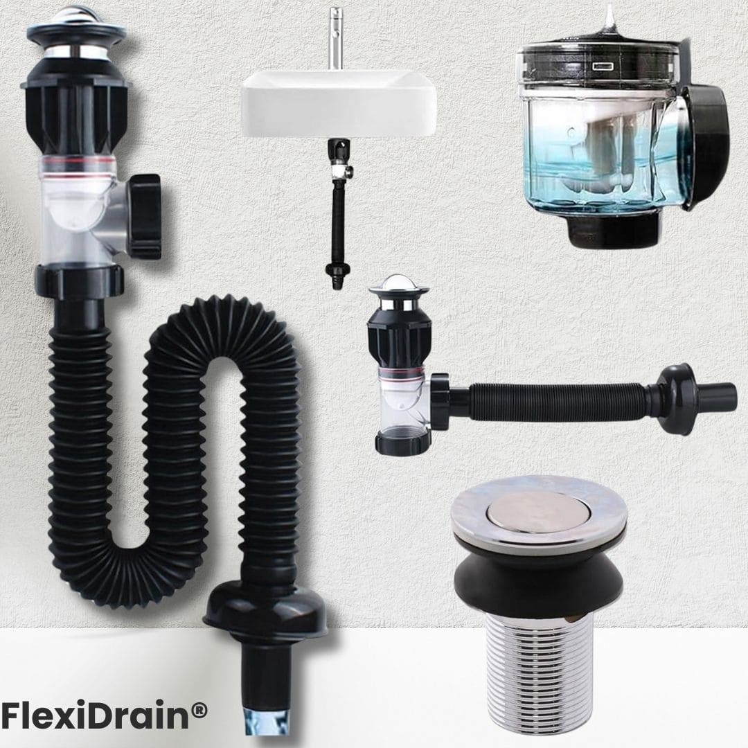 FlexiDrain® (Desagüe para lavabo ajustable y flexible)