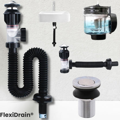 FlexiDrain® (Desagüe para lavabo ajustable y flexible)